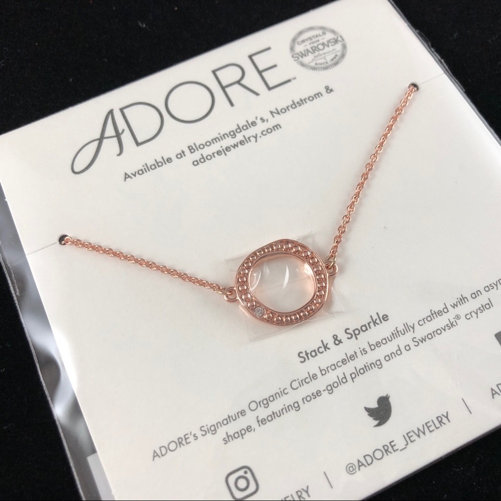 ADORE ROSE GOLD CIRCLE BEADED BRACELET